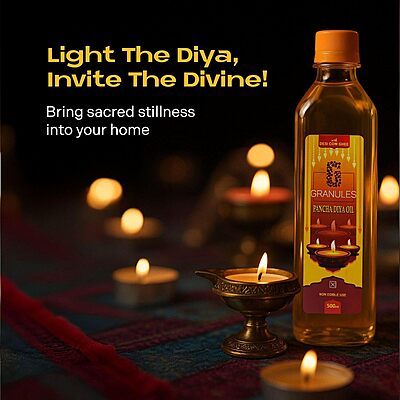 Granules Premium Pooja Oil for Diya – 500ml Granules Premium Pooja Oil for Diya – 500ml
